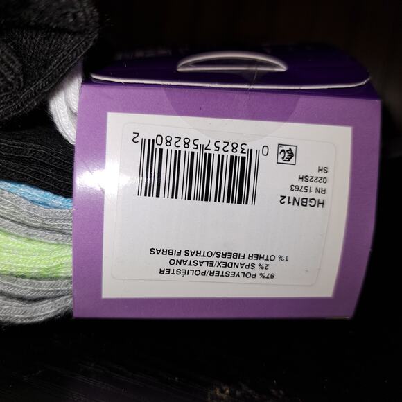 3 X Value 12 Packs Hanes Girls Wicking Cool Comfort No Show Socks Size S 6-10.5 - Picture 6 of 6